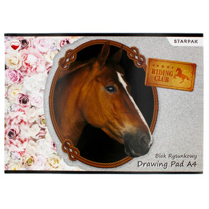 Drawing Pad Sketch Book A4 20 White Sheets 20pcs Horses