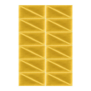 Upholstered Wall Panel Triangle Stegu Mollis 15x30cm 2pcs L, yellow