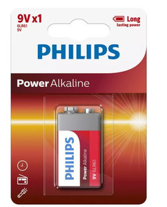 Philips Battery Power Alkaline 9V 1pc LR61 6LR61