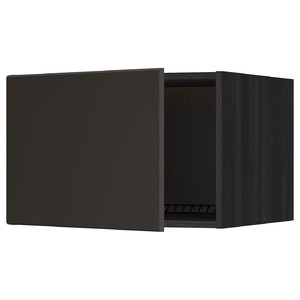 METOD Top cabinet for fridge/freezer, black/Kungsbacka anthracite, 60x40 cm