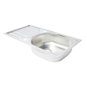 Steel Kitchen Sink Turing 1 Bowl with Drainer, linen