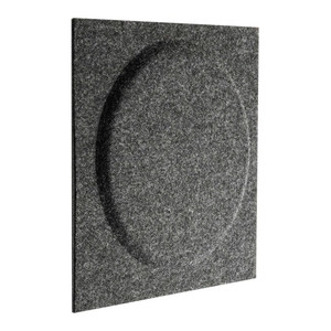 Decorative Wall Panel 30 x 30 cm, felt, circle square, melange graphite