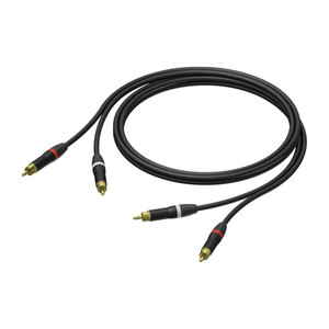 Procab Lan Cable 2x Male RCA/Cinch Connector UltraFlex, 1.5 m