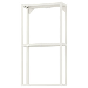 ENHET Wall fr w shelves, white, 40x15x75 cm