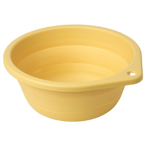 PEPPRIG Wash tub, foldable/yellow, 27 cm