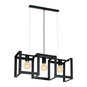 Pendant Lamp Luminex Kartel 3 x 60W E27, black