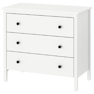 KOPPANG Chest of 3 drawers, white, 90x83 cm