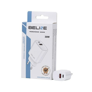 Beline Wall Charger EU Plug 30W USB-C + USB-A, white