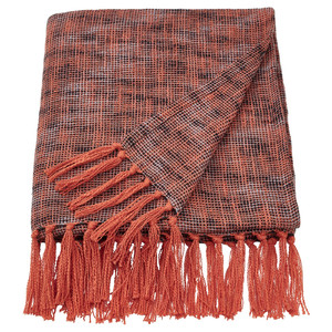 HÖSTAGILLE Throw, orange, 120x180 cm