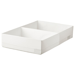 STUK Box with compartments, white, 34x51x10 cm