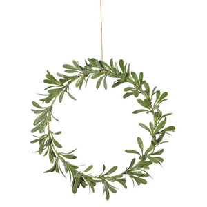 Garden Wreath with LED lights, battery-operated