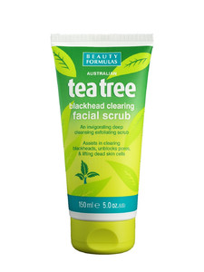 Beauty Formulas Tea Tree Blackhead Clearing Facial Scrub 150ml