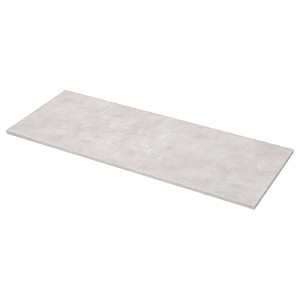 EKBACKEN Worktop, light grey concrete effect, laminate, 246x2.8 cm