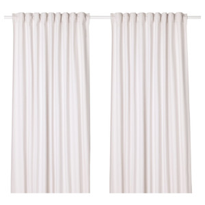 TIBAST Curtains, 1 pair, beige, 145x300 cm