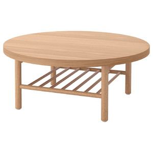 LISTERBY Coffee table, oak veneer, 90 cm