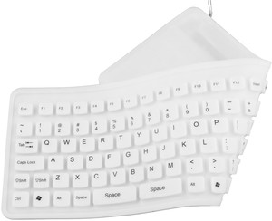 Esperanza Flexible Wired Silicone Keyboard EK126W USB/OTG, white