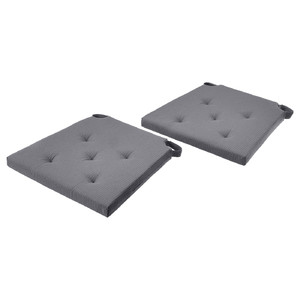 JUSTINA Chair pad, grey, 42/35x40x4 cm