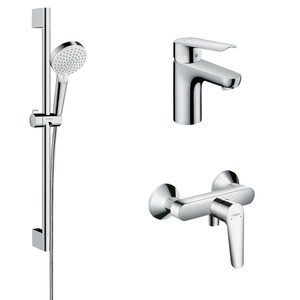 Hansgrohe Shower Set with Basin Tap Logis E, chrome