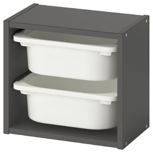 TROFAST Wall storage, grey/white, 34x21x30 cm