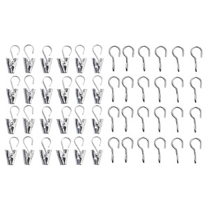 RIKTIG Curtain hook with clip, 24 pack
