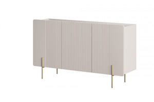 Cabinet Malmi 150 cm, cashmere, crema bianca, gold legs