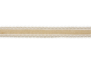 Jute Ribbon with Lace 40mm/5m