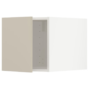 METOD Top cabinet, white/Havstorp beige, 40x40 cm