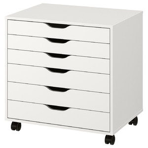 ALEX Drawer unit on castors, white, 67x66 cm