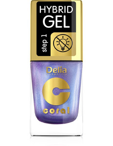Delia Cosmetics Coral Hybrid Gel Nail Polish no. 110 (no UV) 11ml