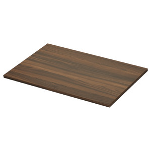 TOLKEN Countertop, brown walnut effect/laminated board, 82x49 cm