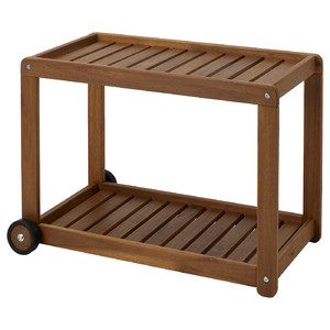BRÖGGAN Trolley, outdoor, acacia light brown stained, 83x40x57 cm