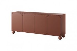 Cabinet Sonatia II 200 cm, with internal drawers, burgundy