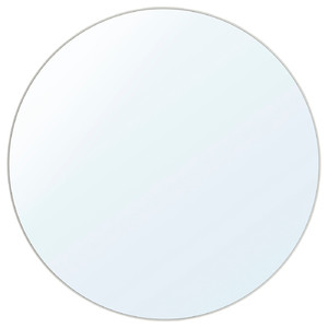 LINDBYN Mirror, white, 110 cm