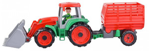 Truxx Tractor with Trailer, assorted colours, 2+