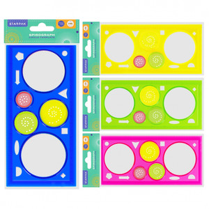 Starpak Spirograph Circle Template 1pc, assorted colours