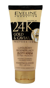 Eveline 24k Gold & Caviar Regenerating Cream for Hands & Nails 100ml