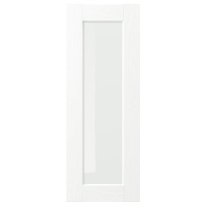 ENKÖPING Glass door, white wood effect, 30x80 cm