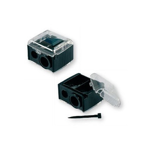 Pencil Sharpener Double Black 1pc