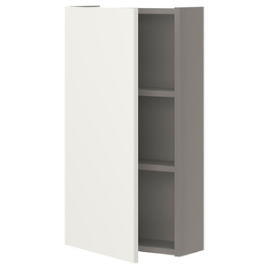 ENHET Wall cb w 2 shlvs/doors, grey, white, 40x15x75 cm