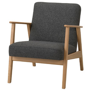 EKENÄSET Armchair, oak/Gunnared dark grey