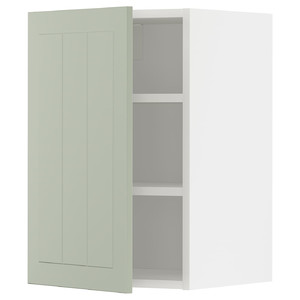METOD Wall cabinet with shelves, white/Stensund light green, 40x60 cm