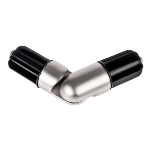 Curtain Pole Corner Connector Colours 19 mm, nickel