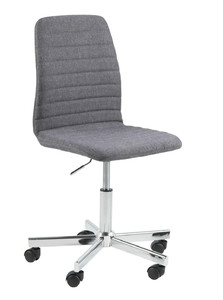 Office Chair Amanda, grey/chrome
