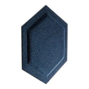 Decorative Wall Panel 30 x 26 cm, felt, hexagon, dark blue