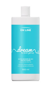 ON LINE Bath & Shower Gel Dream Jasmin & Tahitan Gardenia Vegan 900ml