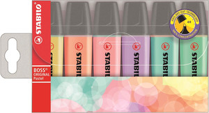 Stabilo Highlighter Boss Original Pastel 6 Colours