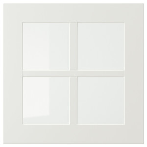 STENSUND Glass door, white, 40x40 cm