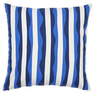 GULLBERGSÖ Cushion cover, blue stripe pattern/outdoor indoor, 50x50 cm