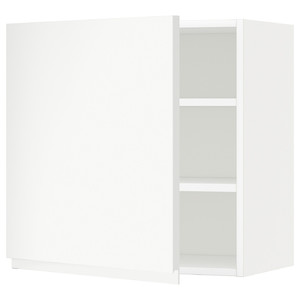 METOD Wall cabinet with shelves, white/Voxtorp matt white, 60x60 cm