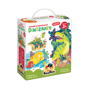 CzuCzu Children's Puzzle Dinosaurs 9-15-12-35pcs 3+